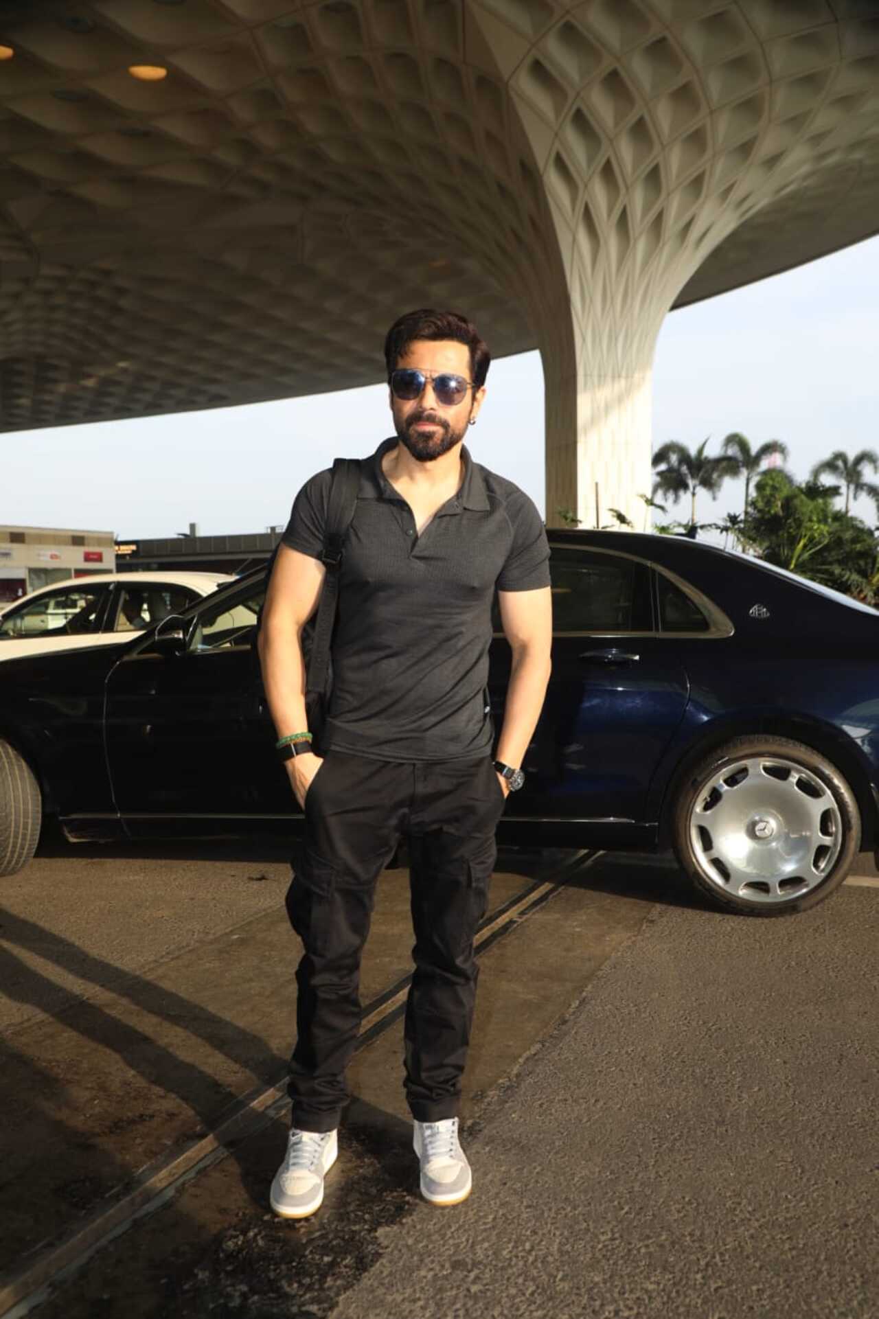 Emraan Hashmi was also spotted at teh airport looking dashing on Wednesday morning as he flew out of the bay for the promotions of his film Haq.